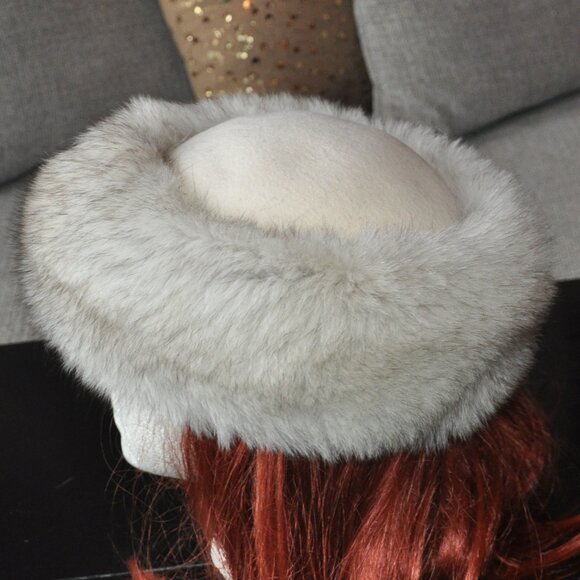 Arctic Fox Fur Cossack Winter Hat Cap Après Ski M - Picture 3 of 7